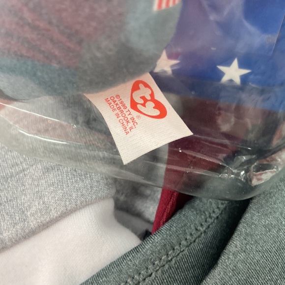 NIB RARE VINTAGE TY LEFTY MCDONALDS DONKEY BEANIE BABY ONE OF THE AMERICAN TRIO - Picture 4 of 9